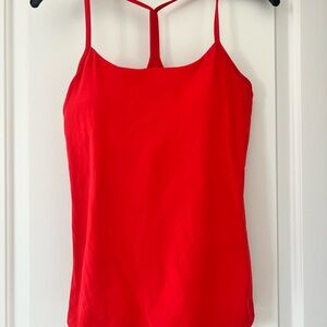 CRZ Red Women's Y- back Workout Top, Size Medium